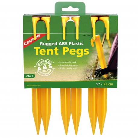 9" ABS Tent Pegs -- pkg of 6 COGHLANS
