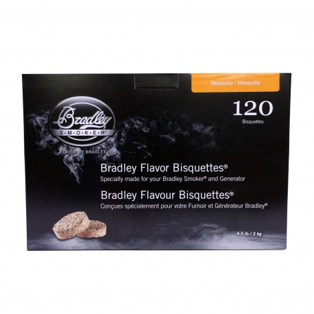 Mesquite Bisquettes (120 Pack) BRADLEY-TECHNOLOGIES