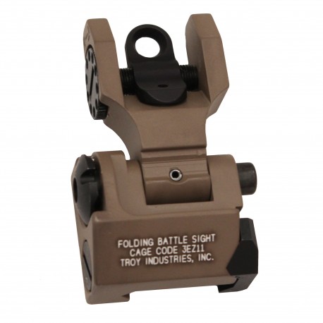 Rear Folding Battle Sight - FDE TROY-INDUSTRIES