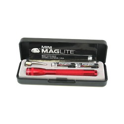 AAA Mini Mag Present-Bat Dk Red MAGLITE