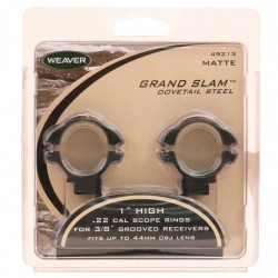 Grand Slam 1" .22 High Matte Rings WEAVER