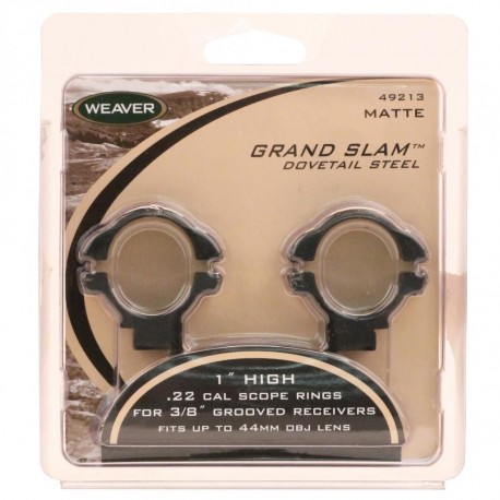 Grand Slam 1" .22 High Matte Rings WEAVER