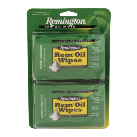 Rem Oil Wipes (12 Count)6" X 8" wipes REMINGTON-ACCESSORIES