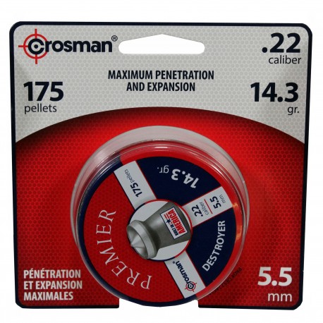 Destroyer Pellet .22 Pointd Expnding /175 CROSMAN