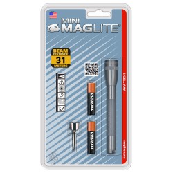 Mini Maglite AA Blister Gray Pewter MAGLITE
