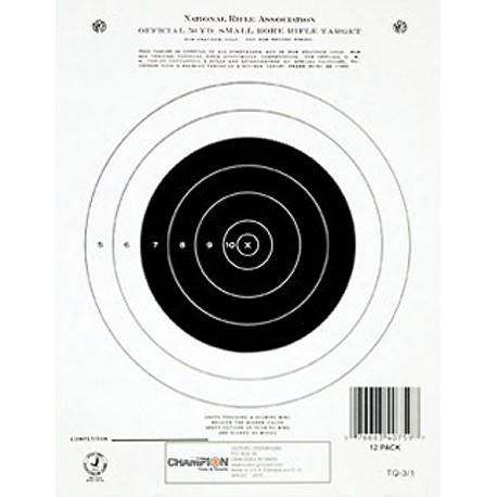 Gtq3/1 50 Yd Single Bullseye (12/Pk) CHAMPION-TRAPS-AND-TARGETS