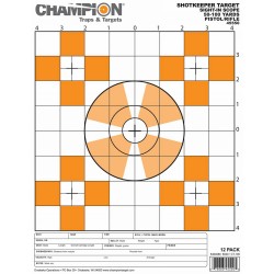 Shotkeeper Sightin Scope Tgts Small 12Pk CHAMPION-TRAPS-AND-TARGETS