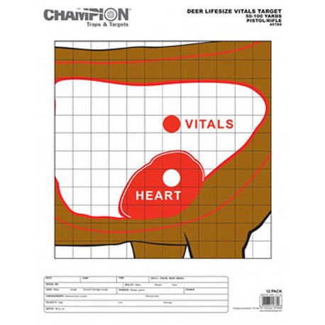 Deer Vitals Target 12Pk CHAMPION-TRAPS-AND-TARGETS