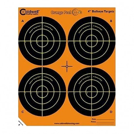 Orange Peel 4" bulls-eye: 5 sheets CALDWELL