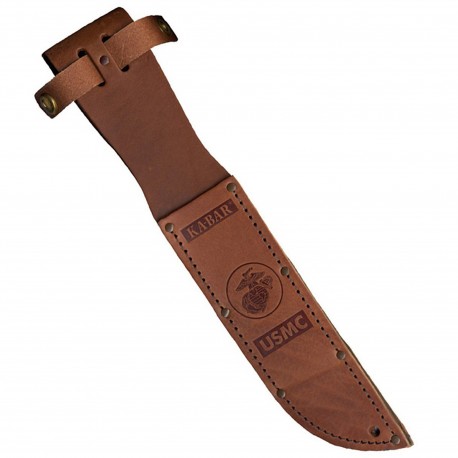 Lthr Sht,Usmc Logo-Brn,Fit Knf W/7" Blade KA-BAR