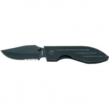 Warthog Folder II-Cp,Black Clip,Serr Edge KA-BAR