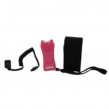 600,000V Mini Stun Gun w/Holster Pink SABRE
