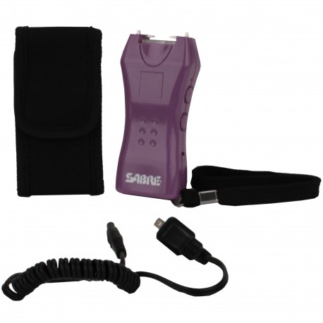 600,000V Mini Stun Gun w/Holster Purple SABRE