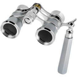 3x25 Blueline Opera Glass Slver w/Handle BARSKA-OPTICS