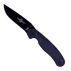 RAT Folder - Black Plain Edge ONTARIO-KNIFE-COMPANY