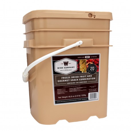 FreezeDried Fruit&Snack Bucket 120Serving WISE-FOODS