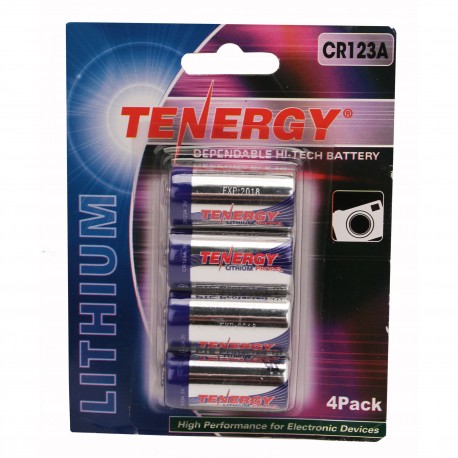 Tenergy CR123 4Pack (Retail),Chrome FENIX-FLASHLIGHTS