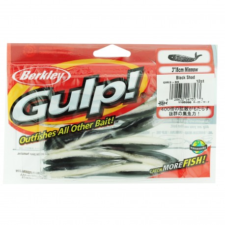 GMI3-BS GULP MNOW BLACK SHAD 3IN 04 BERKLEY