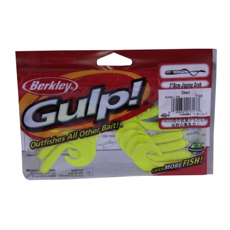 GJG3-CH GULP JIGGING GRUB 3IN CHART 69 BERKLEY