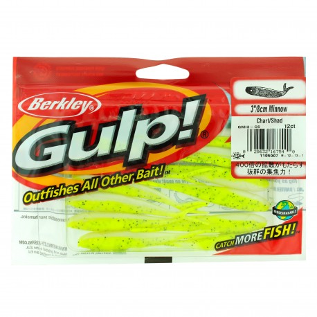 GMIG3-CH GULP MINNOW GRUB 3IN CHART 69 BERKLEY