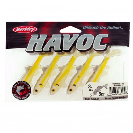 HVMSF3-CS HVC SICK FISH 3IN CHART SHAD BERKLEY