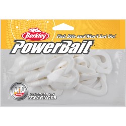 PBBDG3-WH PWRBT DBL TAIL GRUB 3IN WHITE BERKLEY