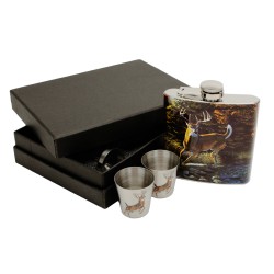 Deer Flask With Shot Glasses RIVERS-EDGE-PRODUCTS
