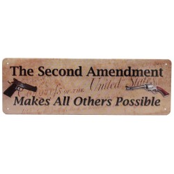 Second Amendment Tin Sign 10.5" X 3.5" RIVERS-EDGE-PRODUCTS