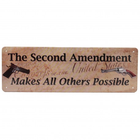 Second Amendment Tin Sign 10.5" X 3.5" RIVERS-EDGE-PRODUCTS