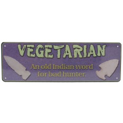 Vegetarian Tin Sign 10.5 "x 3.5" RIVERS-EDGE-PRODUCTS
