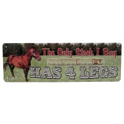 The Only Stock I Buy Tin Sign 10.5x3.5" RIVERS-EDGE-PRODUCTS