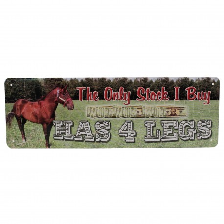 The Only Stock I Buy Tin Sign 10.5x3.5" RIVERS-EDGE-PRODUCTS