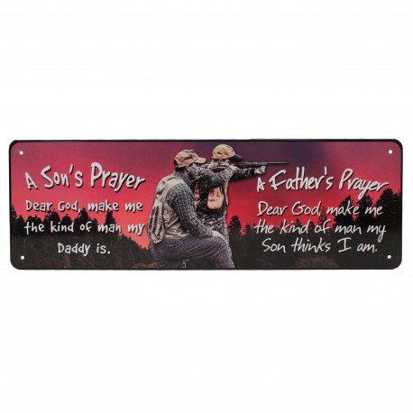 Father Son Prayer Tin Sign 10.5" X 3.5" RIVERS-EDGE-PRODUCTS
