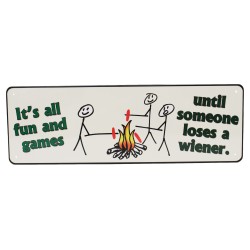 It's All Fun And Games Tin Sign 10.5x3.5" RIVERS-EDGE-PRODUCTS