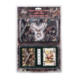Mossy Oak/deer Cards & Dice In Gift Tin RIVERS-EDGE-PRODUCTS