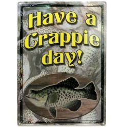 Crappie Day Tin Sign 12"x17" RIVERS-EDGE-PRODUCTS