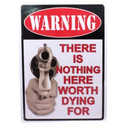 Warning-there's Nothing Here Tin Sign 16" RIVERS-EDGE-PRODUCTS