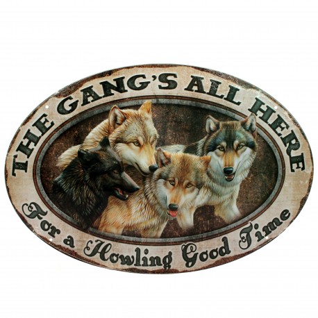 The Gang's All Here Tin Sign 12"x17" RIVERS-EDGE-PRODUCTS