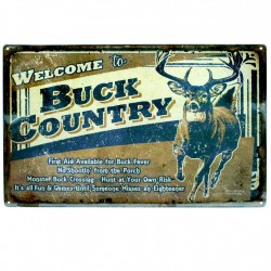 Buck Country Tin Sign 12"x17" RIVERS-EDGE-PRODUCTS