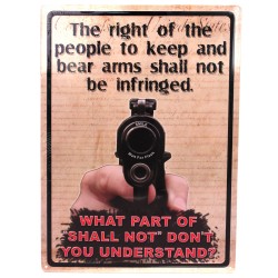 The Right To Keep & Bear Arms Tin Sign RIVERS-EDGE-PRODUCTS