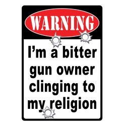 Warning-bitter Gun Owner Tin Sign RIVERS-EDGE-PRODUCTS