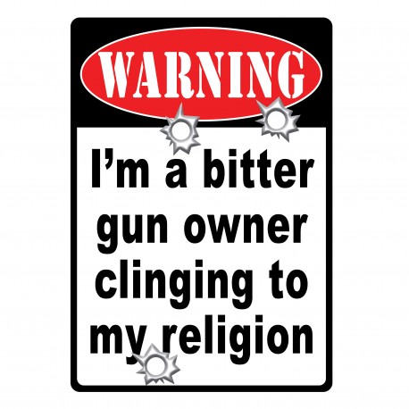 Warning-bitter Gun Owner Tin Sign RIVERS-EDGE-PRODUCTS