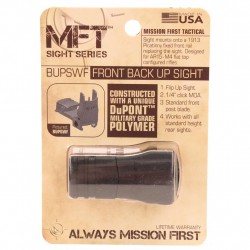 FrntBackUp Poly FlipUp Sight Adj Elev Blk MISSION-FIRST-TACTICAL