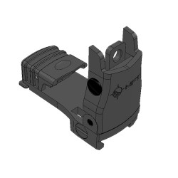 RearBackUp Sight Poly FlipUp Adj Wind Blk MISSION-FIRST-TACTICAL