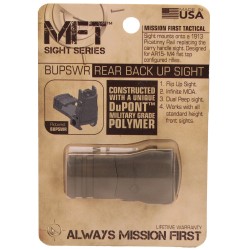 RearBackUp Sight Poly FlipUp Adj Wind SDE MISSION-FIRST-TACTICAL