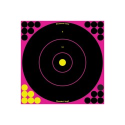 Shoot N-C Pink 12" Bull's-eye Tgt - 100 BIRCHWOOD-CASEY