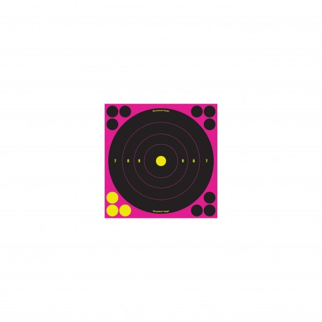 Shoot N-C Pink 8" Bull's-eye Tgt - 500 BIRCHWOOD-CASEY