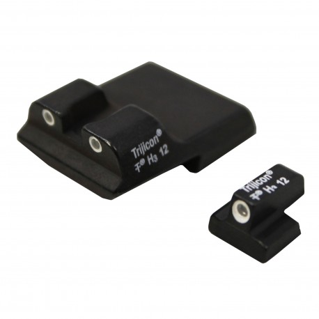 S&W 3RD Gen W/Novak 9MM CM TRIJICON