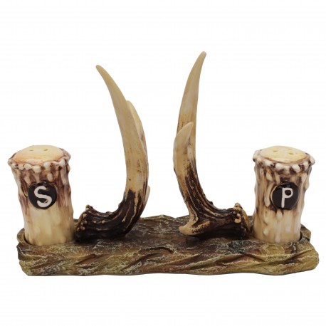 Antler Salt And Pepper W/  Napkin Holder RIVERS-EDGE-PRODUCTS