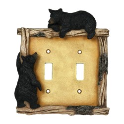 Bear Double Switch Plate Cover RIVERS-EDGE-PRODUCTS